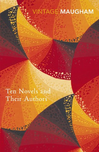 Book cover: "Ten Novels And Their Authors" with abstract orange and red design.