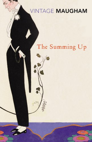 Book cover: "The Summing Up" with illustration of a man in formal wear.