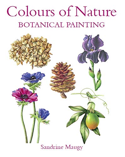 Book cover titled Colours of Nature featuring detailed botanical paintings of flowers and plants.