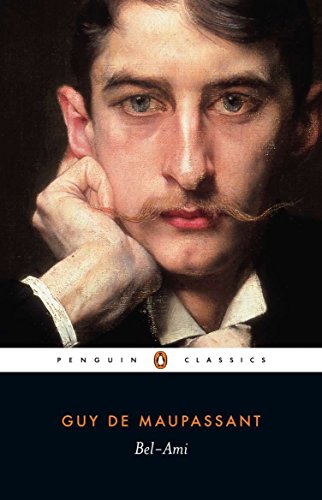 Book cover: portrait of a man with a mustache, “Bel-Ami” by Guy de Maupassant.