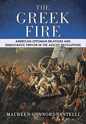 Book cover: “The Greek Fire” depicts a historical battle scene.
