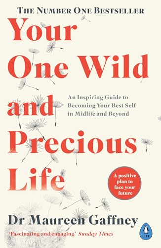 Book cover with red text, dandelion seeds, and author name Dr. Maureen Gaffney.
