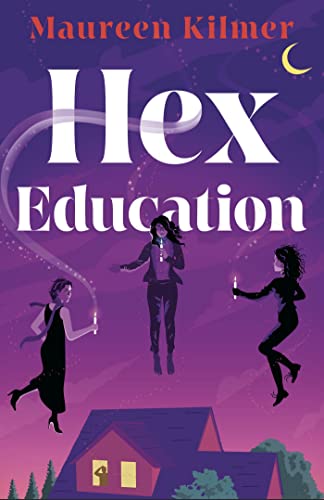 Book cover: "Hex Education" with three figures and a house silhouette.