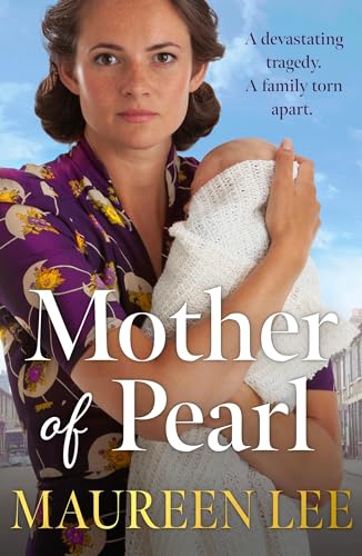 Book cover: woman holding a baby, vintage style, titled “Mother of Pearl”.