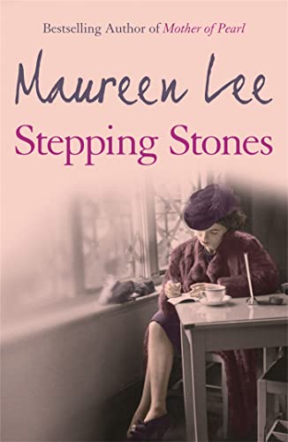 Book cover: "Stepping Stones" by Maureen Lee, featuring a woman writing.