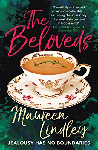 Book cover: "The Beloveds" with a teacup and rose illustration.