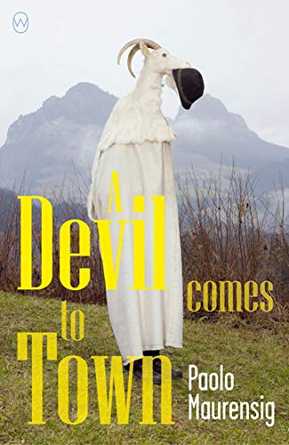 Book cover: goat-headed figure in coat against a mountain backdrop.