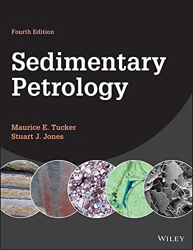 Book cover for "Sedimentary Petrology," fourth edition, with rock imagery.