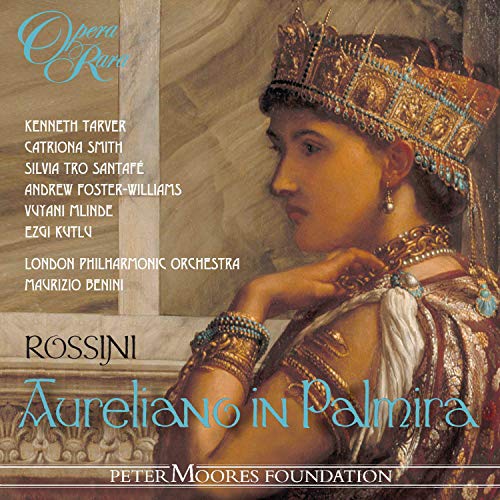 CD cover for Rossini's "Aureliano in Palmira" featuring a painted portrait.