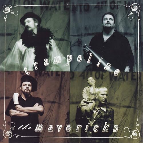 Album cover for The Mavericks’ “Trampoline” featuring four portrait sections.