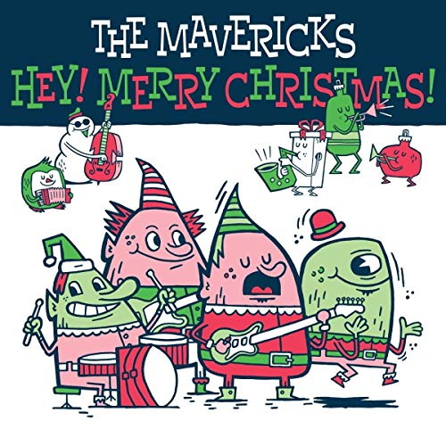 Black vinyl record with a label, in a sleeve, titled "Mavericksthe - Hey! Merry Christmas!"
