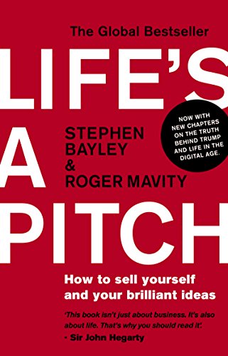 Red book cover with white text: "Life's a Pitch" by Bayley & Mavity.