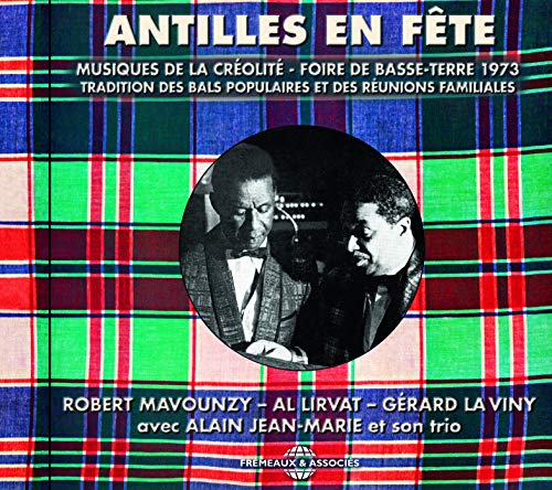 CD cover for "Antilles en Fête" 1973, featuring musicians in black and white.