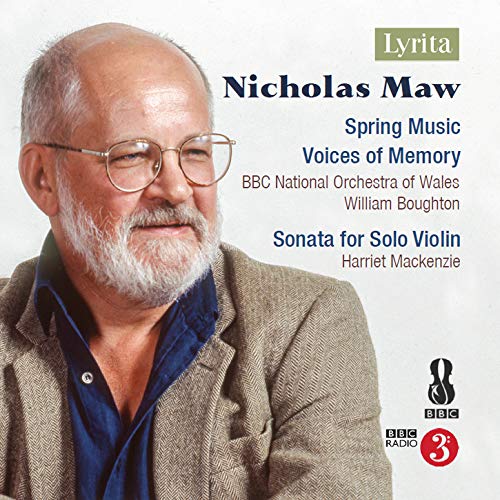 "CD cover featuring a man with glasses and text listing musical compositions."