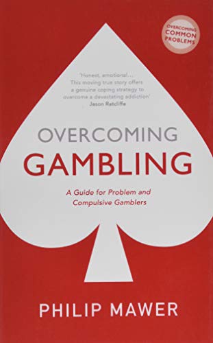 Book cover: "Overcoming Gambling" with a large spade card graphic.
