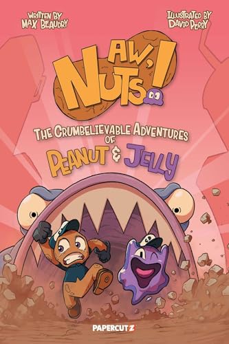 Book cover: "Aw, Nuts!" featuring a peanut and jelly characters.