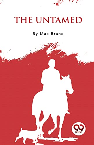 Book cover: silhouetted rider on horseback with a dog, red background.