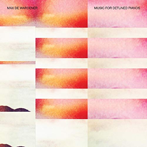 CD cover for “Music For Detuned Pianos” with abstract red and white art.