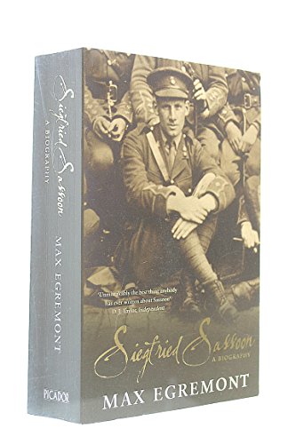 Book cover: "Siegfried Sassoon: A Biography" with a portrait of Sassoon in uniform.