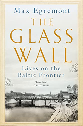 Book cover: “The Glass Wall” with a wintry town landscape.