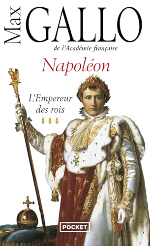 Book cover depicting Napoleon in regal attire, holding a staff.