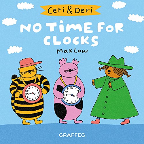 Book cover: three cartoon figures with clocks, blue background.