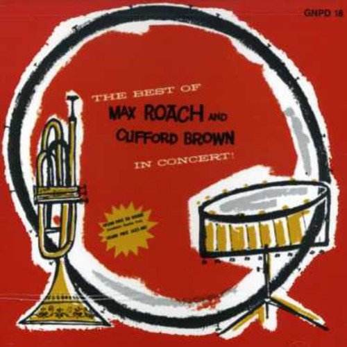 CD cover: trumpet, drums, and abstract black circular design on red.