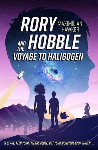 Book cover: silhouettes of children and a spaceship against a galaxy.