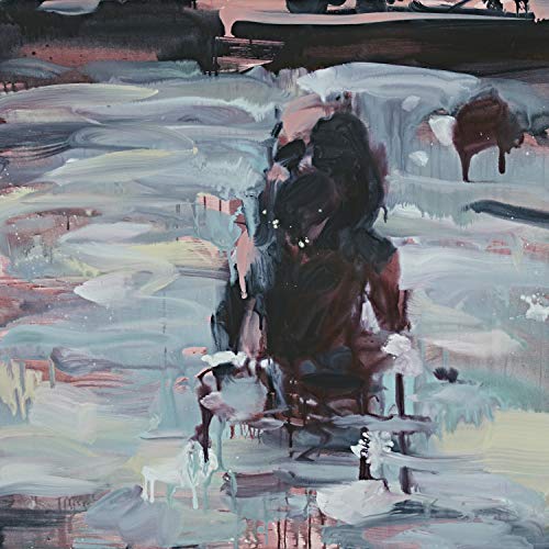 Abstract painting in blues, pinks, and browns; album cover art.