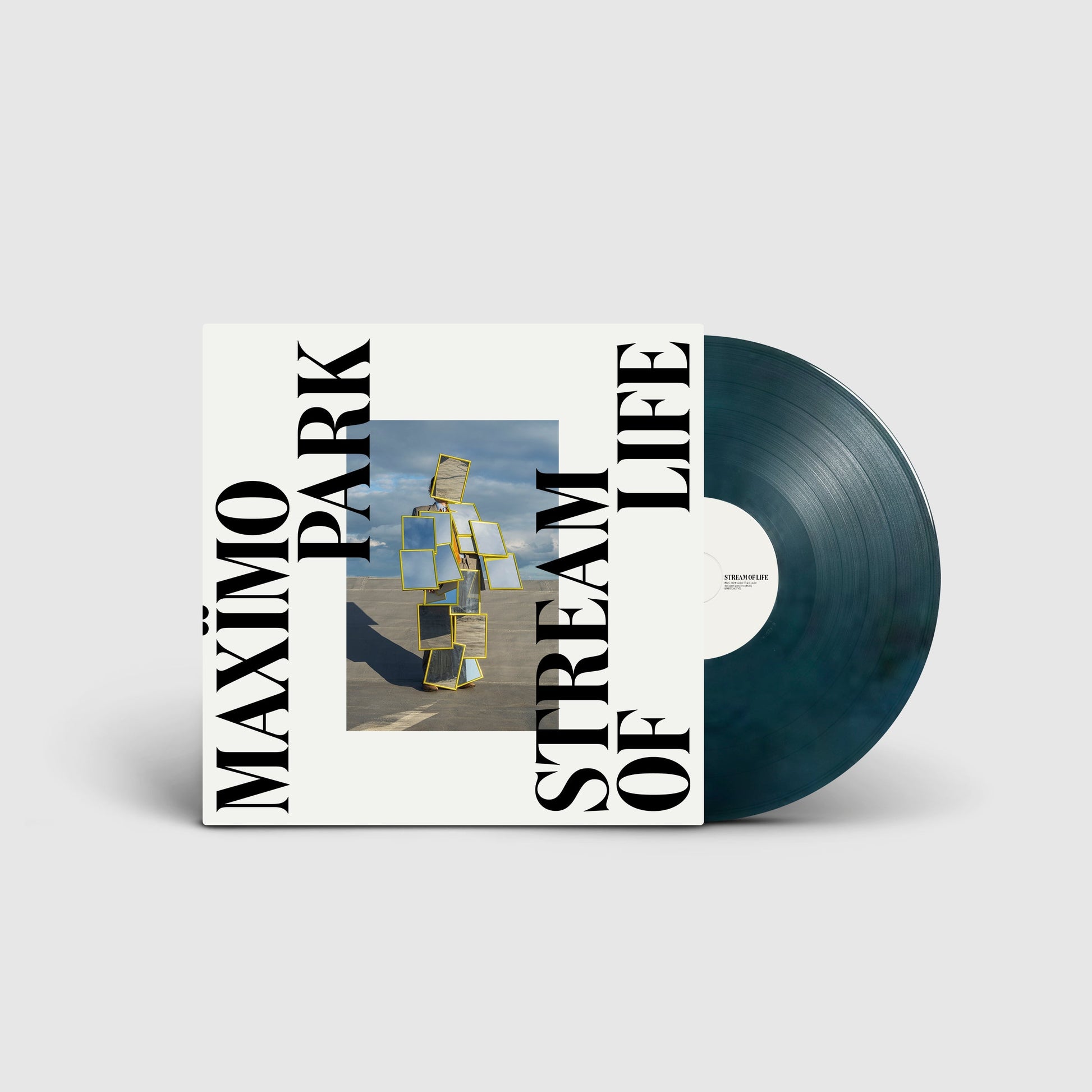 Maximo Park Stream of Life vinyl record with a marbled light green disc.