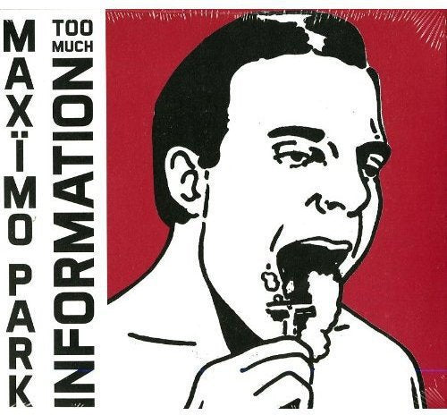 Maximo Park album cover: red background, black and white portrait of a man.
