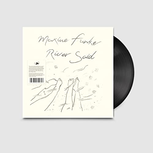 Vinyl record cover featuring a line drawing of legs in water and handwritten text.