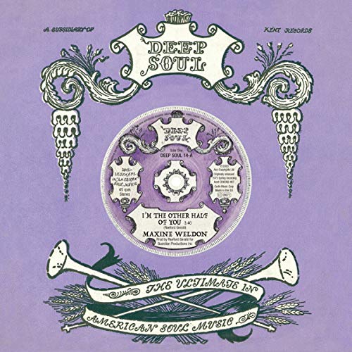 Purple vinyl record sleeve with ornate design and "Deep Soul" label, featuring a visible record.