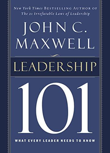 Book cover for Leadership 101 by John C. Maxwell on a blue background.