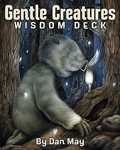 Wisdom deck cover featuring a large ape and a tiny fairy.