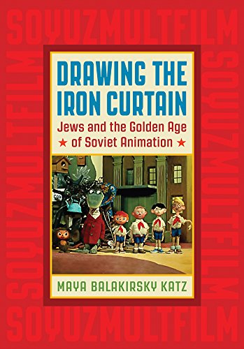Book cover featuring animated characters and red text: "Drawing the Iron Curtain.