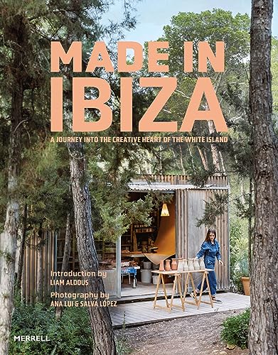 Book cover titled Made in Ibiza showing a woman with pottery in a forest studio.
