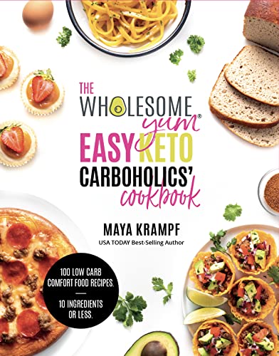 Keto cookbook cover with food images: pizza, bread, tacos, and appetizers.
