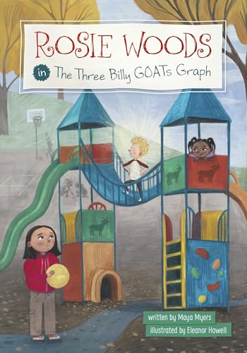 Book cover: children on a colorful playground structure with goats.
