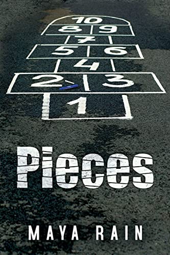 Book cover: hopscotch court with the title "Pieces" below.