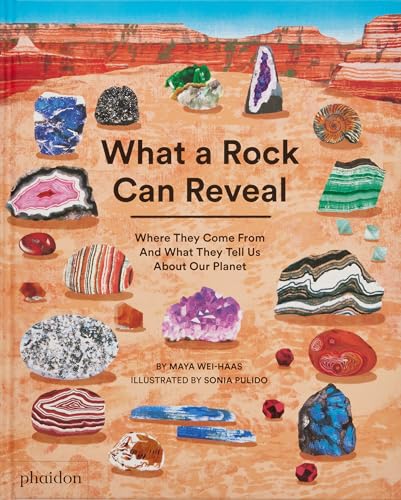 Book cover featuring colorful illustrations of various rocks and geological formations.