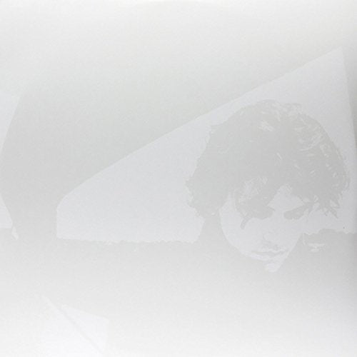 Pale, blurry image of a person’s face on a white background.
