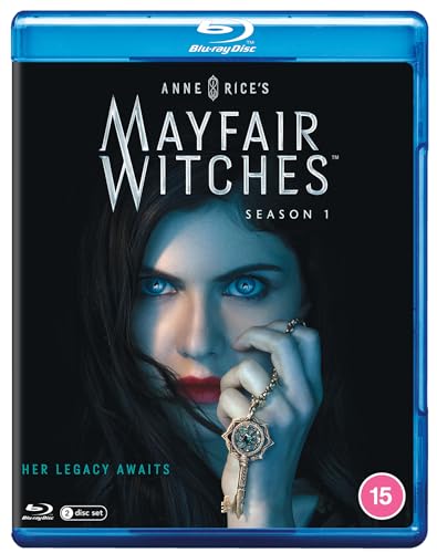 Mayfair Witches" Season 1 Blu-ray case featuring a woman with blue eyes.
