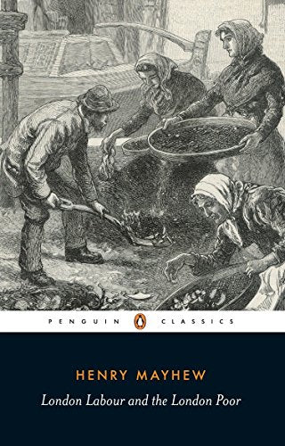 19th-century engraving of laborers sorting refuse, book cover for “London Labour and the London Poor”.