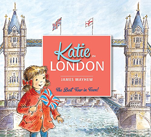Book cover showing a girl with a UK flag before Tower Bridge in London.