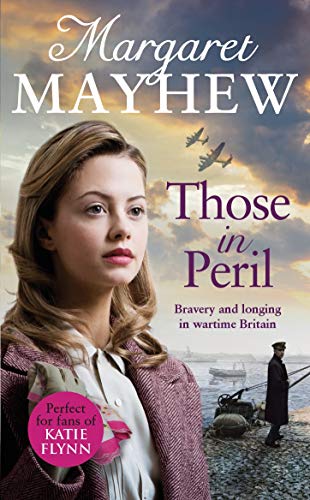 Book cover featuring a woman’s portrait with a coastal wartime scene.