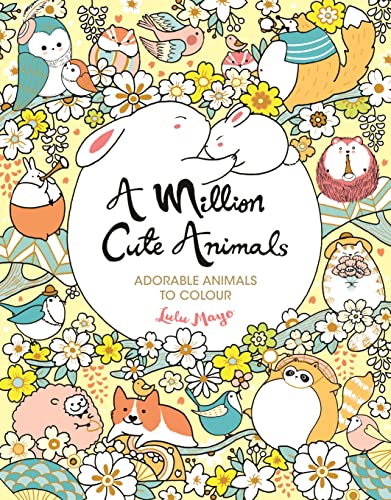 Cover of coloring book featuring many illustrated cute animals.