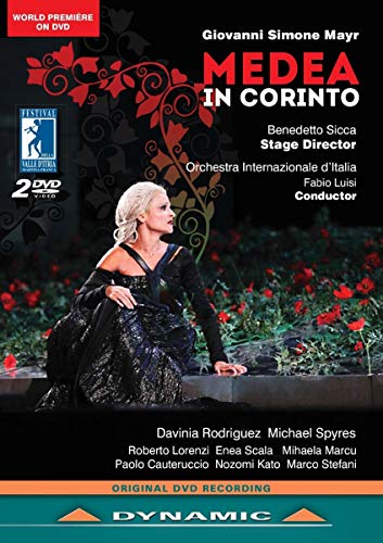 DVD cover for "Mayr Medea In Corinto" featuring a woman in costume.