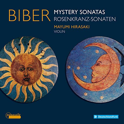 CD cover: “Mystery Sonatas” by Mayumi Hirasaki, featuring celestial artwork.
