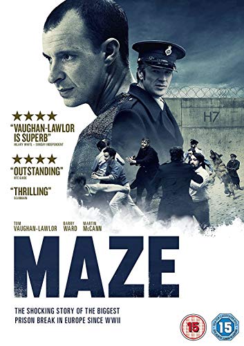 DVD cover for "Maze" featuring two men and a prison scene.
